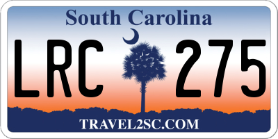 SC license plate LRC275