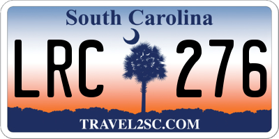 SC license plate LRC276