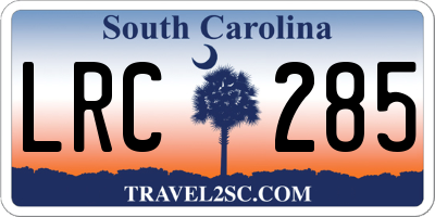 SC license plate LRC285