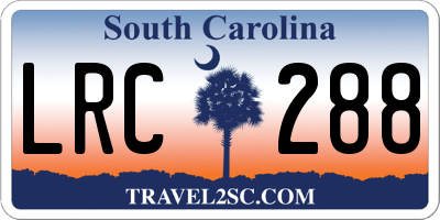 SC license plate LRC288