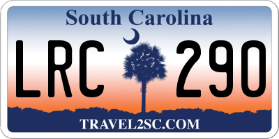SC license plate LRC290
