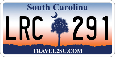 SC license plate LRC291