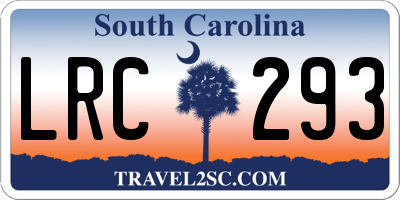 SC license plate LRC293