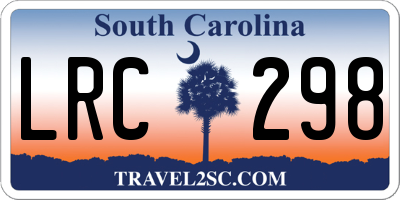 SC license plate LRC298