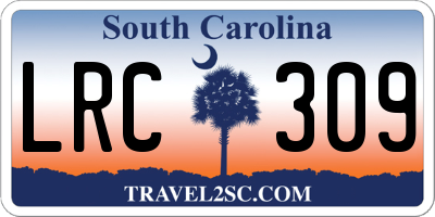 SC license plate LRC309