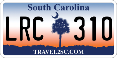SC license plate LRC310