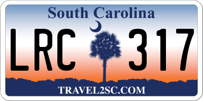 SC license plate LRC317