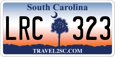 SC license plate LRC323