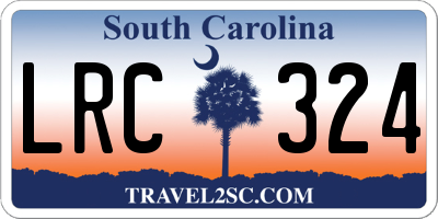 SC license plate LRC324