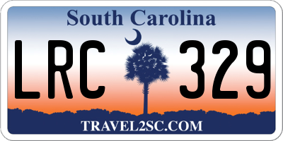 SC license plate LRC329