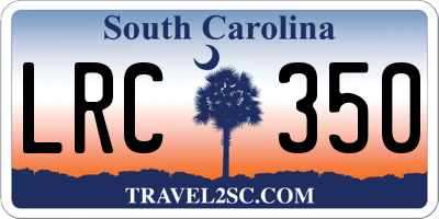 SC license plate LRC350