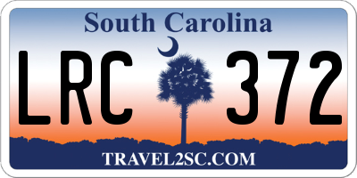 SC license plate LRC372