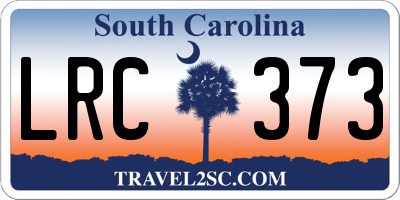 SC license plate LRC373