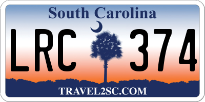 SC license plate LRC374