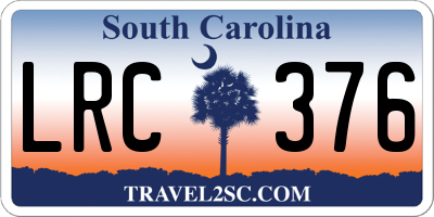SC license plate LRC376