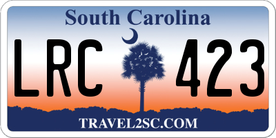 SC license plate LRC423