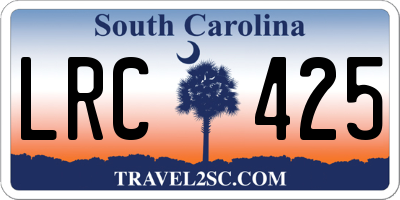 SC license plate LRC425