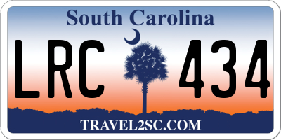 SC license plate LRC434