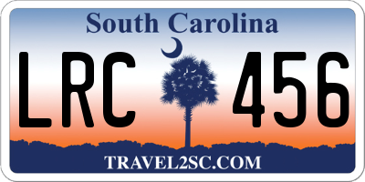SC license plate LRC456