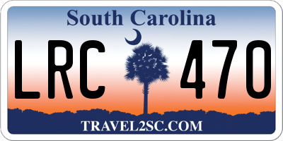 SC license plate LRC470