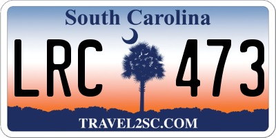SC license plate LRC473