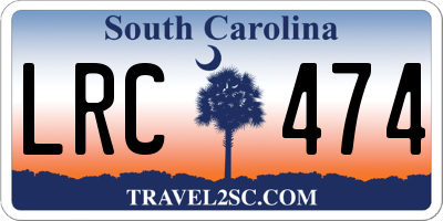 SC license plate LRC474