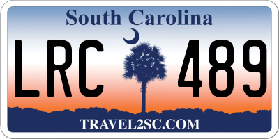 SC license plate LRC489