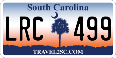 SC license plate LRC499