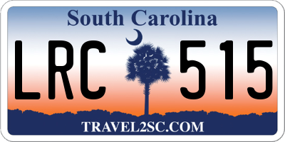 SC license plate LRC515