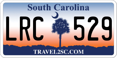 SC license plate LRC529