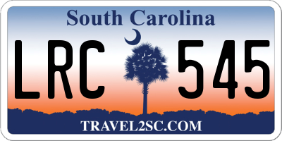 SC license plate LRC545