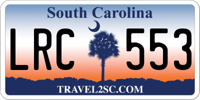 SC license plate LRC553
