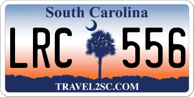 SC license plate LRC556