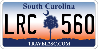 SC license plate LRC560
