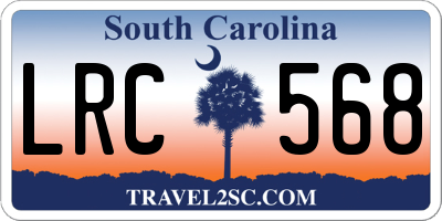SC license plate LRC568