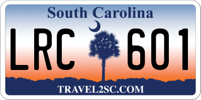 SC license plate LRC601