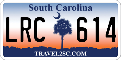 SC license plate LRC614