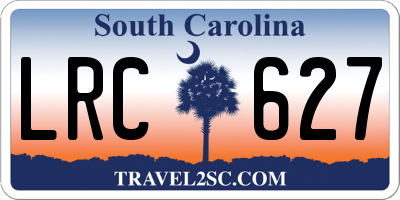 SC license plate LRC627