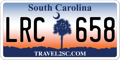 SC license plate LRC658