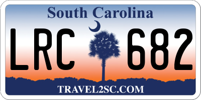SC license plate LRC682