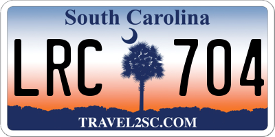 SC license plate LRC704