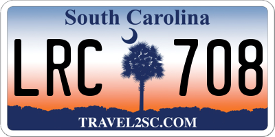 SC license plate LRC708