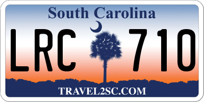 SC license plate LRC710