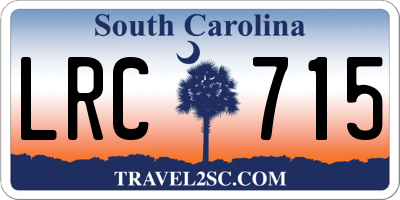 SC license plate LRC715