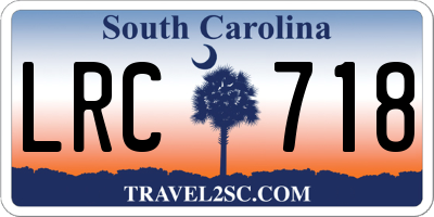 SC license plate LRC718