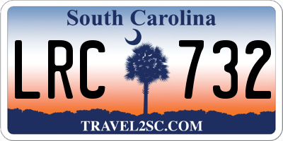 SC license plate LRC732