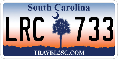 SC license plate LRC733