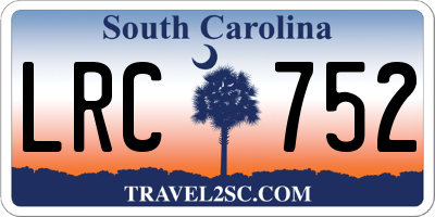 SC license plate LRC752