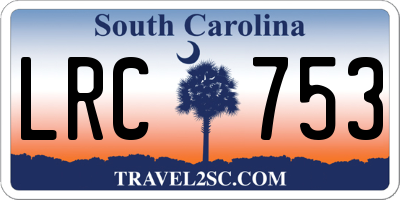SC license plate LRC753