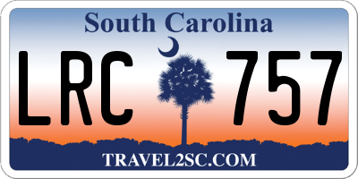 SC license plate LRC757